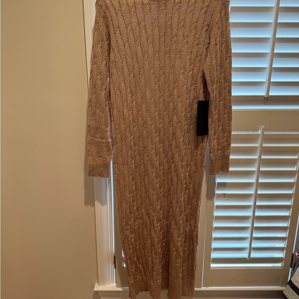 Tuckernuck Textured Tan Sweater Dress